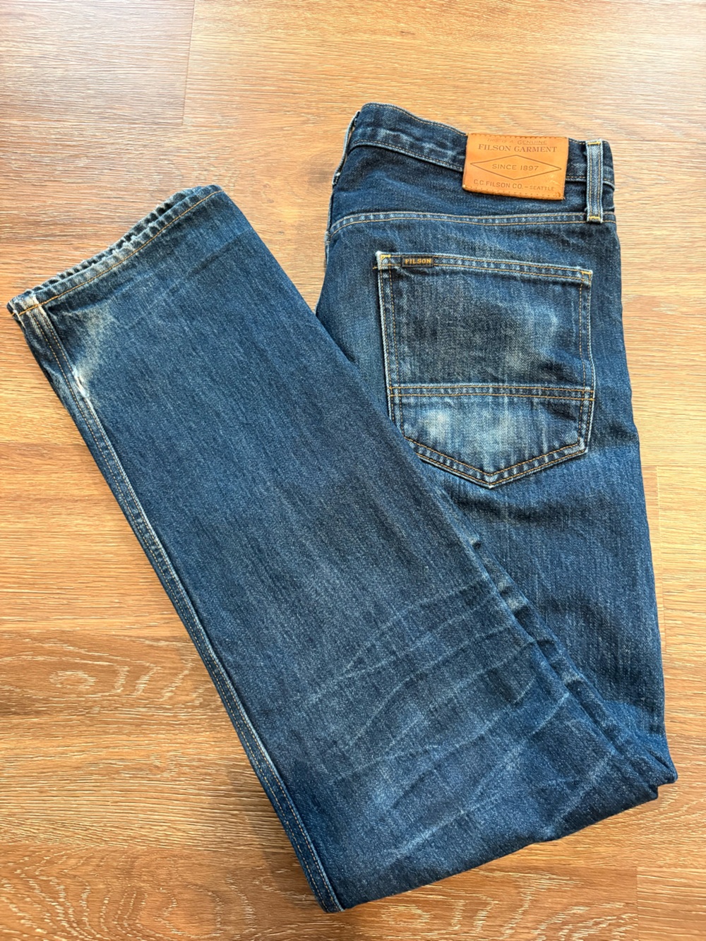 Filson Dark Blue Straight Men's Jeans